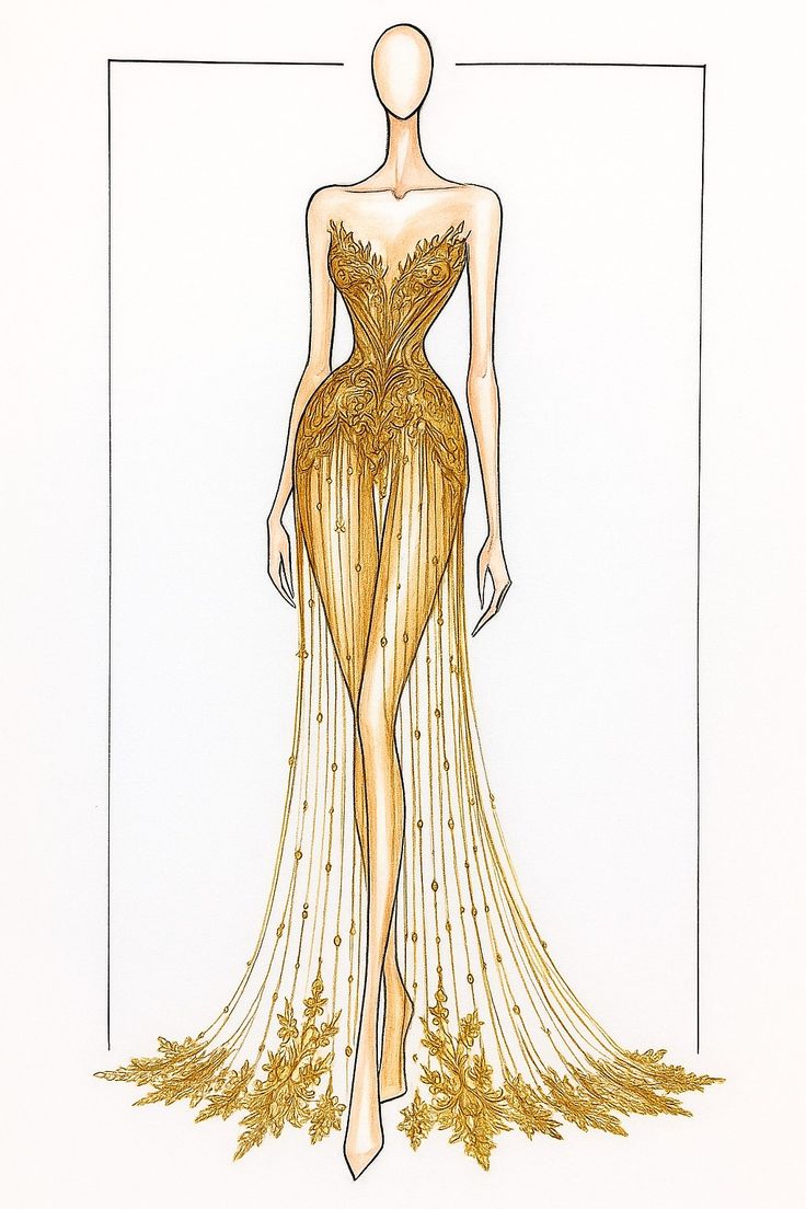 Midnight Blossom Couture Gown